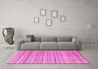 Machine Washable Abstract Pink Modern Rug, wshabs3323pnk