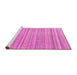 Sideview of Machine Washable Abstract Pink Modern Rug, wshabs3323pnk