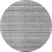 Round Machine Washable Abstract Gray Modern Rug, wshabs3323gry