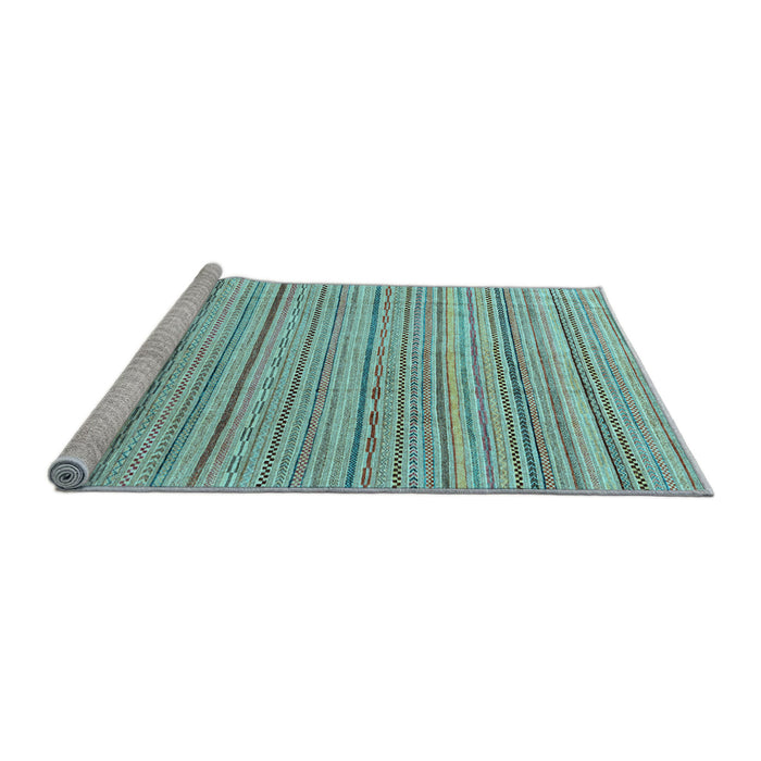 Sideview of Machine Washable Abstract Light Blue Modern Rug, wshabs3323lblu