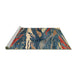 Sideview of Machine Washable Abstract Black Rug, wshabs3324