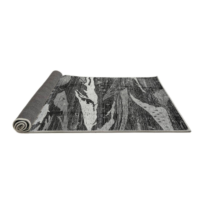 Sideview of Abstract Gray Modern Rug, abs3324gry
