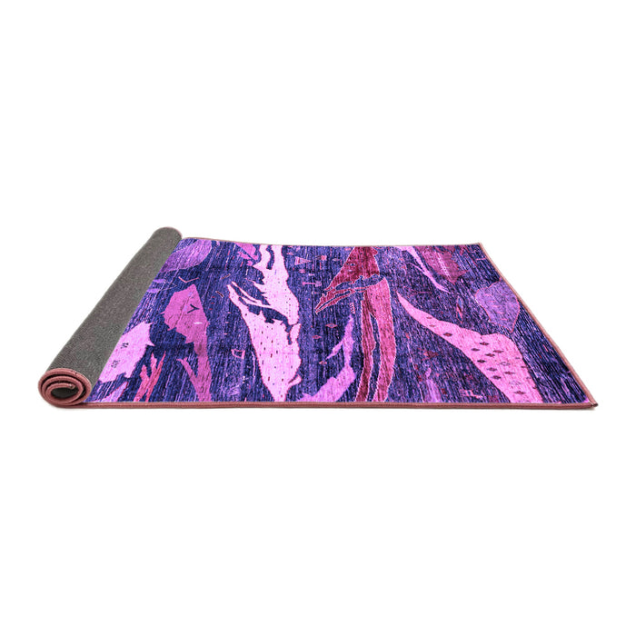 Sideview of Abstract Purple Modern Rug, abs3324pur