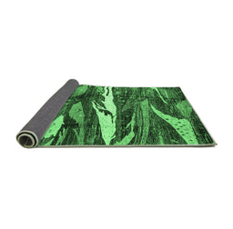 Sideview of Abstract Emerald Green Modern Rug, abs3324emgrn