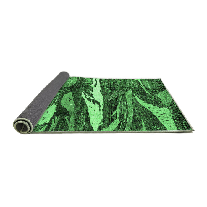 Sideview of Abstract Emerald Green Modern Rug, abs3324emgrn