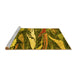 Sideview of Machine Washable Abstract Yellow Modern Rug, wshabs3324yw