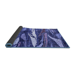 Sideview of Abstract Blue Modern Rug, abs3324blu