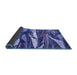 Sideview of Abstract Blue Modern Rug, abs3324blu