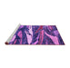 Sideview of Machine Washable Abstract Purple Modern Area Rugs, wshabs3324pur