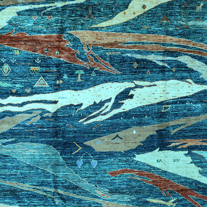 Machine Washable Abstract Light Blue Modern Rug, wshabs3324lblu