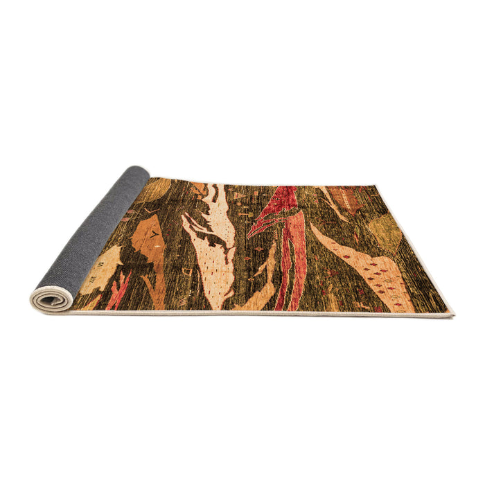 Sideview of Abstract Orange Modern Rug, abs3324org