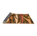 Sideview of Abstract Orange Modern Rug, abs3324org