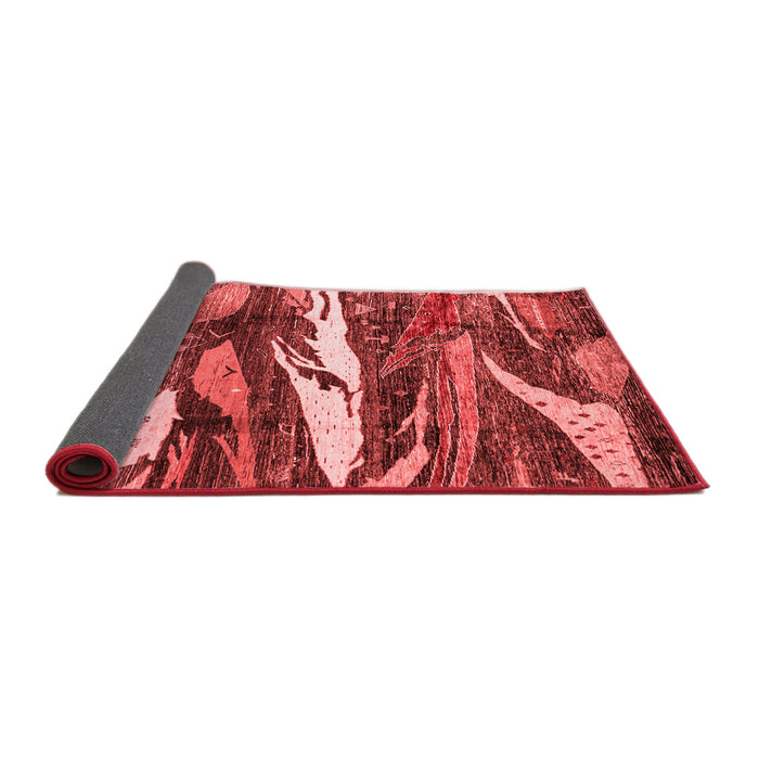 Abstract Red Modern Area Rugs