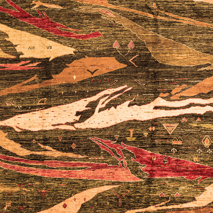 Abstract Orange Modern Rug, abs3324org