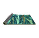 Sideview of Abstract Turquoise Modern Rug, abs3324turq