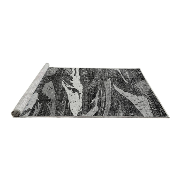 Sideview of Machine Washable Abstract Gray Modern Rug, wshabs3324gry