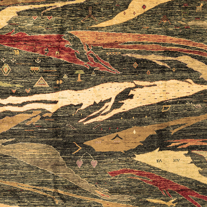 Abstract Brown Modern Rug, abs3324brn