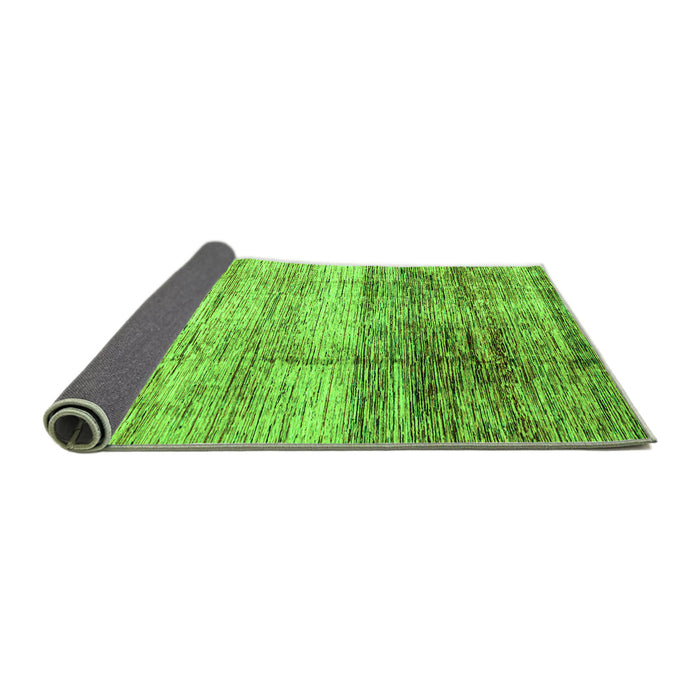 Sideview of Abstract Green Modern Rug, abs3325grn