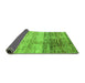 Sideview of Abstract Green Modern Rug, abs3325grn