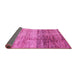 Sideview of Abstract Pink Modern Rug, abs3325pnk