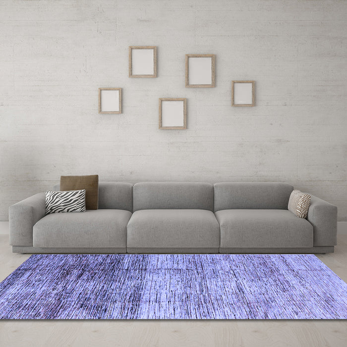 Machine Washable Abstract Blue Modern Rug in a Living Room, wshabs3325blu