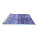 Sideview of Machine Washable Abstract Blue Modern Rug, wshabs3325blu