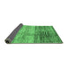 Sideview of Abstract Emerald Green Modern Rug, abs3325emgrn