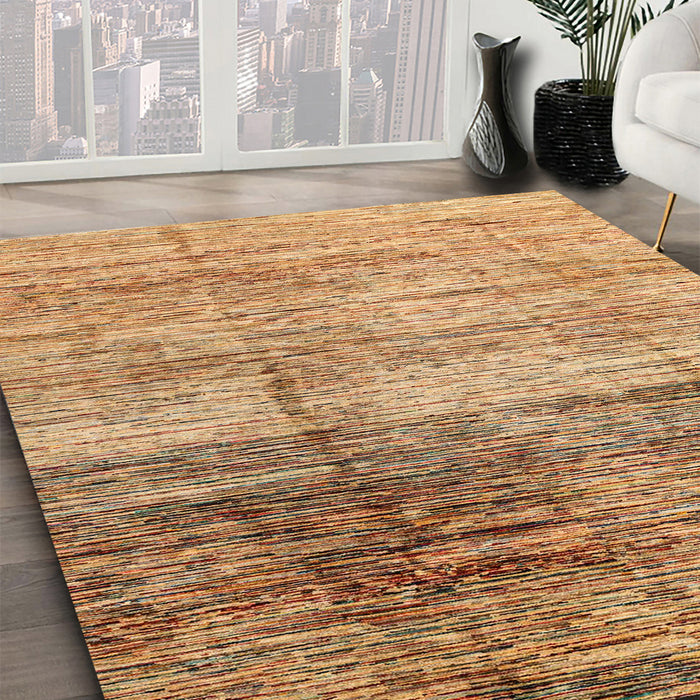 Abstract Red Modern Rug in Family Room, abs3325