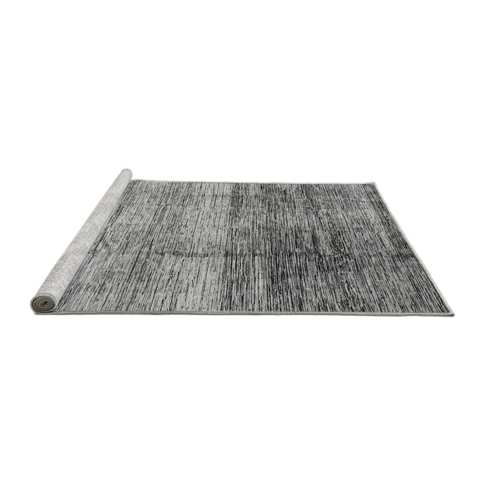 Sideview of Machine Washable Abstract Gray Modern Rug, wshabs3325gry