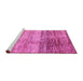 Sideview of Machine Washable Abstract Pink Modern Rug, wshabs3325pnk