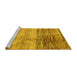 Sideview of Machine Washable Abstract Yellow Modern Rug, wshabs3325yw