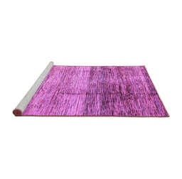 Sideview of Machine Washable Abstract Purple Modern Area Rugs, wshabs3325pur