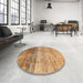 Round Abstract Red Modern Rug in a Office, abs3325