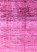 Machine Washable Abstract Pink Modern Rug, wshabs3325pnk