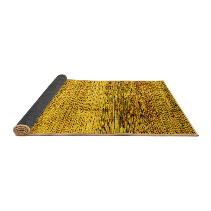Sideview of Abstract Yellow Modern Rug, abs3325yw