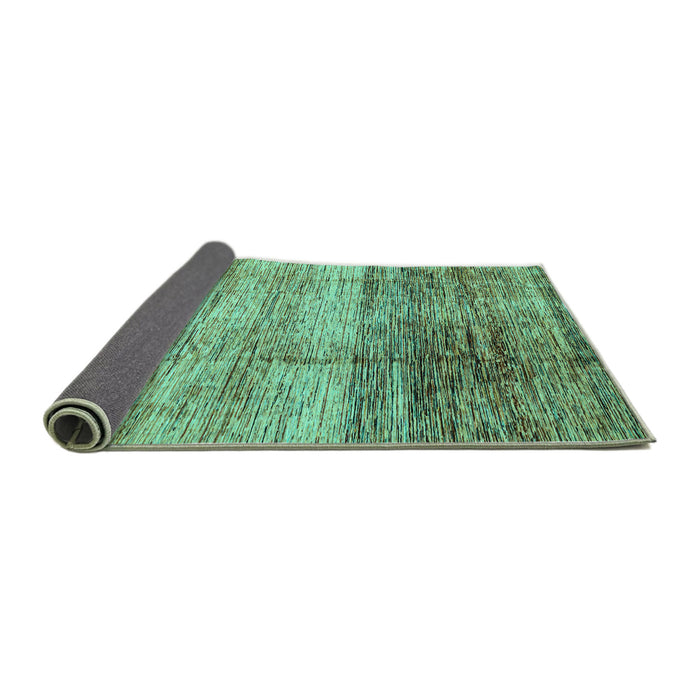Sideview of Abstract Turquoise Modern Rug, abs3325turq