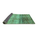 Sideview of Abstract Turquoise Modern Rug, abs3325turq