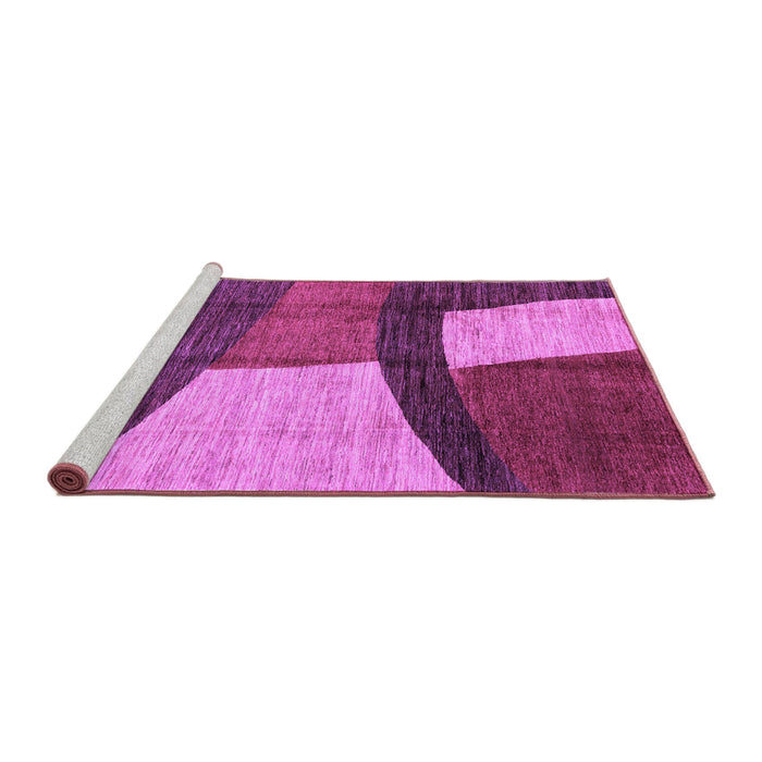 Sideview of Machine Washable Abstract Purple Modern Area Rugs, wshabs3326pur