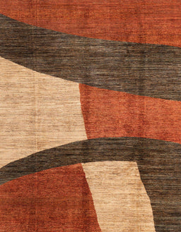 Abstract Red Modern Rug, abs3326