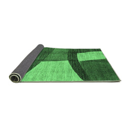 Sideview of Abstract Emerald Green Modern Rug, abs3326emgrn