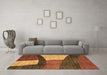 Machine Washable Abstract Brown Modern Rug in a Living Room,, wshabs3326brn