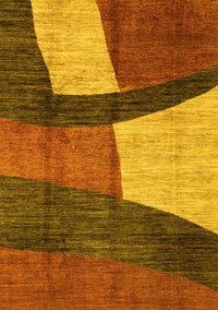 Abstract Yellow Modern Rug, abs3326yw