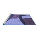 Sideview of Machine Washable Abstract Blue Modern Rug, wshabs3326blu