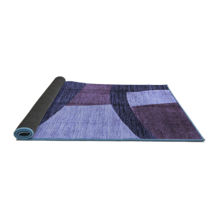 Sideview of Abstract Blue Modern Rug, abs3326blu