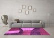 Machine Washable Abstract Purple Modern Area Rugs in a Living Room, wshabs3326pur