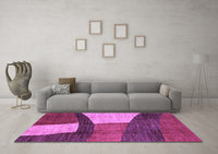 Machine Washable Abstract Purple Modern Rug, wshabs3326pur