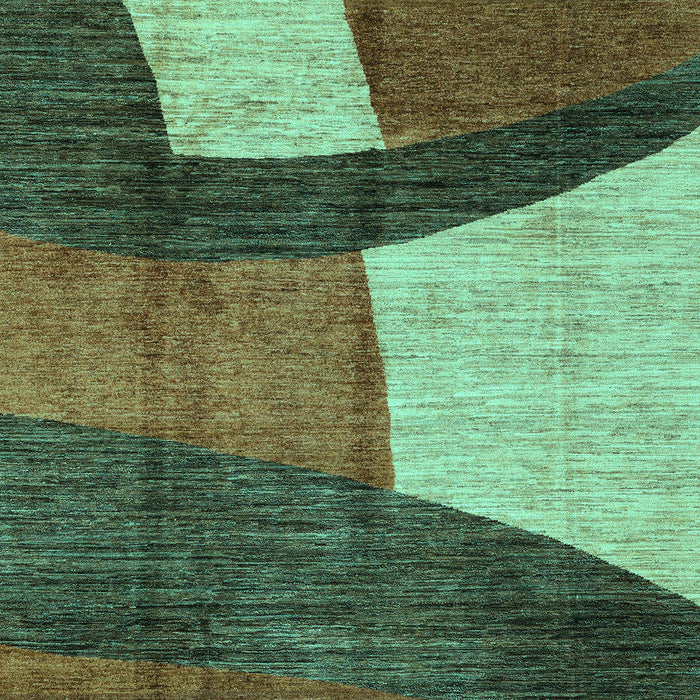 Machine Washable Abstract Turquoise Modern Area Rugs, wshabs3326turq