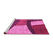 Sideview of Machine Washable Abstract Pink Modern Rug, wshabs3326pnk