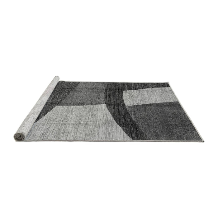 Sideview of Machine Washable Abstract Gray Modern Rug, wshabs3326gry