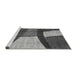 Sideview of Machine Washable Abstract Gray Modern Rug, wshabs3326gry